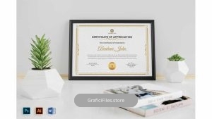 دانلود قالب آماده ورد سرتیفیکیت Certificate Word Template 2