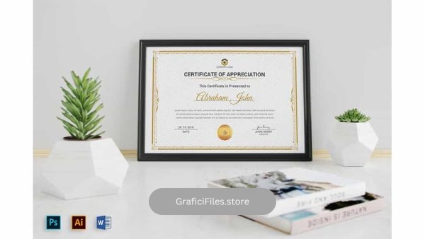دانلود قالب آماده ورد سرتیفیکیت Certificate Word Template 2