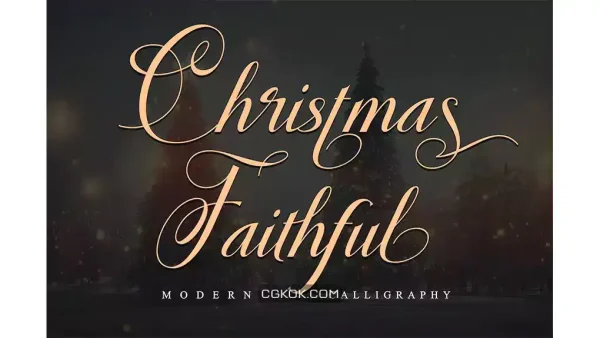 دانلود فونت انگلیسی Christmas Faithful