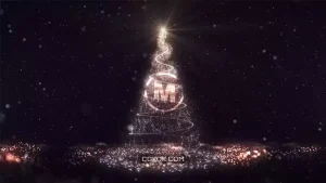 پروژه افترافکت لوگو درخت کریسمس Christmas Tree Logo Reveal 2