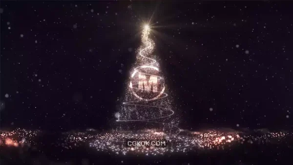 پروژه افترافکت لوگو درخت کریسمس Christmas Tree Logo Reveal 2