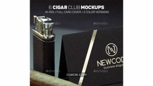 دانلود موکاپ لوگو Cigar Club Logo Mockups