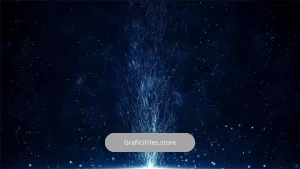 دانلود بک گراند موشن گرافیک ذرات آبی سینمایی Cinematic Blue Particles Geyser Loop