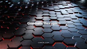 دانلود بک گراند موشن گرافیک سینمایی چند ضلعی Cinematic Hexagons Red 10