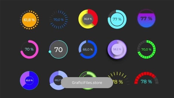 پروژه فاینال کات پرو نمودار دایره ایی Circle Chart Graphics
