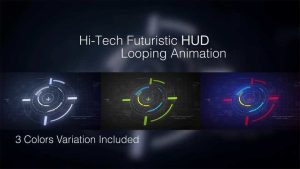 دانلود فوتیج موشن گرافیک آیکون Circular Hi-tech HUD Icons Pack
