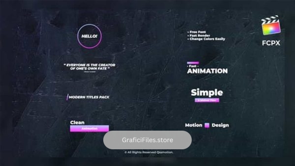پروژه آماده فاینال کات پرو تایتل Clean and Simple Titles Package For FCPX