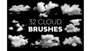 دانلود 32 براش ابر فتوشاپ Cloud Brushes