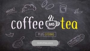دانلود وکتور منو کافی شاپ Coffee and Tea + bonus sketches