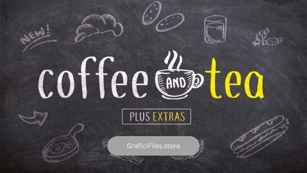 دانلود وکتور منو کافی شاپ Coffee and Tea + bonus sketches
