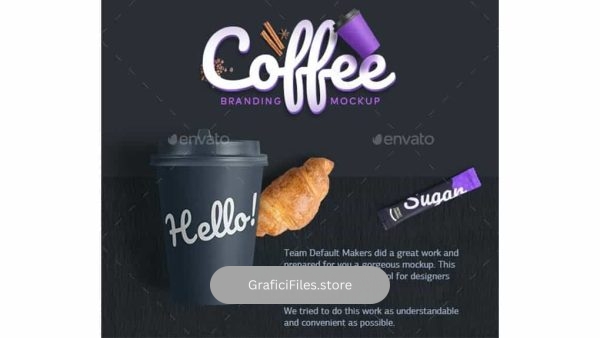 دانلود موکاپ برندینگ قهوه Coffee Branding Mockup