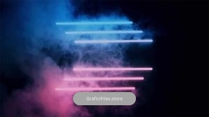 فوتیج دود و نور های رنگی نئونی Colorful Neon Lights And Smoke
