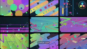 پروژه داوینچی ریزالو ترانزیشن اشکال رنگی Colorful Shape Transitions