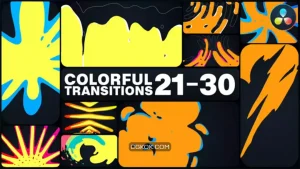 ترانزیشن داوینچی ریزالو رنگارنگ Colorful Transitions for DaVinci Resolve