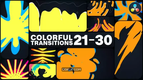 ترانزیشن داوینچی ریزالو رنگارنگ Colorful Transitions for DaVinci Resolve