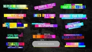 پروژه آماده فاینال کات پرو تایتل پارازیت Colourful Glitch Titles 2