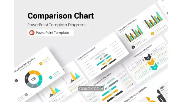 دانلود قالب پاورپوینت نمودار مقایسه Comparison Chart PowerPoint Presentation Template