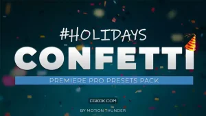 دانلود پریست پریمیر کاغذ رنگی جشن Confetti Presets Pack