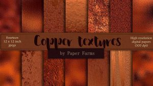 دانلود تکسچر ورق فلزی Copper foil textures