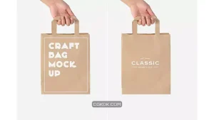دانلود موکاپ ساک دستی Craft Bag Mock Up Vol 03