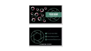 دانلود طرح وکتور کارت ویزیت عکاس Creative business card template