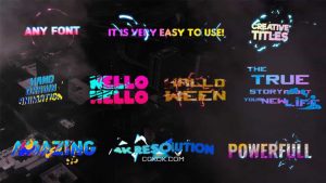 پروژه افترافکت تایتل رنگارنگ Creative Colorful Titles