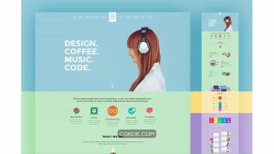 دانلود قالب لایه باز نمونه کار Creative Portfolio PSD Template