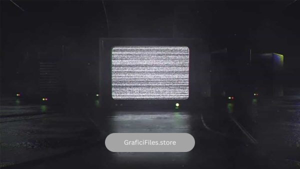 پروژه افترافکت نمایش لوگو CRT TV Logo Reveal