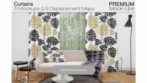 دانلود موکاپ پرده Curtains Mockup Set