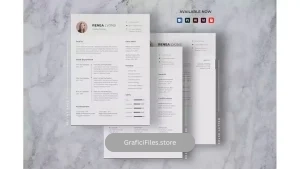 دانلود قالب ایندیزاین و ورد رزومه CV Resume Indesign Template