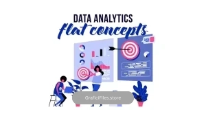 پروژه افترافکت موشن گرافیک تجزیه و تحلیل اطلاعات Data Analytics – Flat Concept