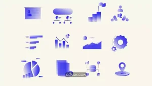 پروژه افترافکت آیکون دیتا Data Icons