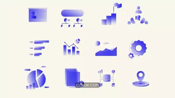 پروژه افترافکت آیکون دیتا Data Icons
