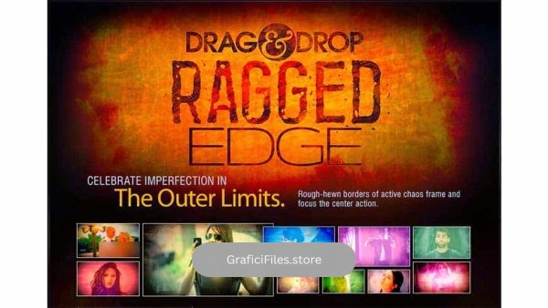 دانلود فوتیج خراب و قدیمی کردن فیلم Digital Juice Drag & Drop RAGGED EDGE