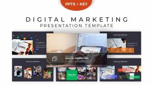 دانلود قالب پاورپوینت و کینوت بازاریابی الکترونیک Digital Marketing Presentation