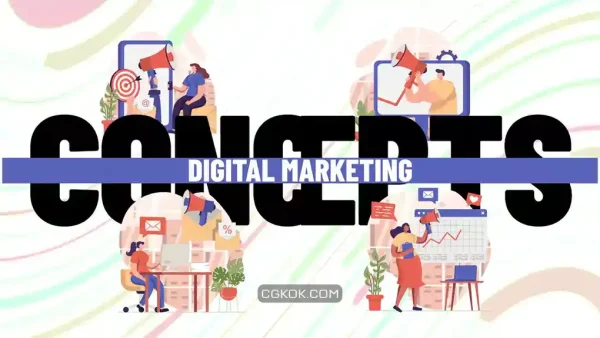 پروژه افترافکت موشن گرافیک بازاریابی دیجیتال Digital Marketing – Scene Situation