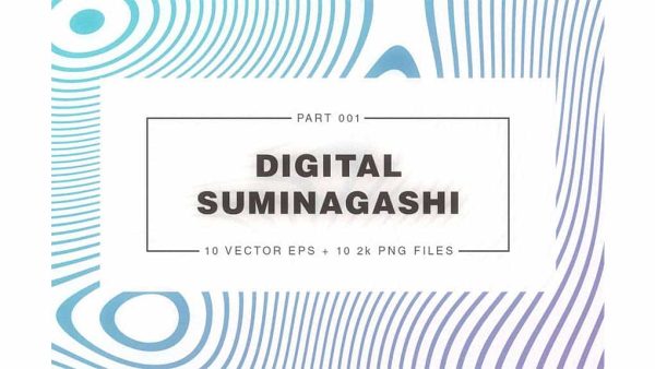 دانلود تکسچر کاغذ Digital Suminagashi 001
