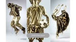 دانلود اکشن فتوشاپ ایجاد افکت چکیدن طلا بر روی تصاویر Dripping Gold Photoshop Action