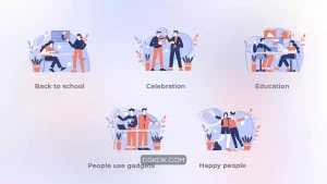 پروژه افترافکت موشن گرافیک آموزش و ارتباطات Education And Communication For Happy