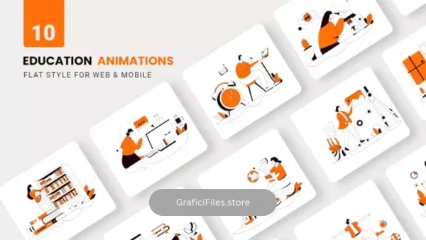 پروژه افترافکت موشن گرافیک تحصیل در مدرسه Education School Animations – Flat