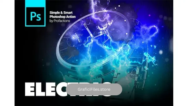 دانلود اکشن فتوشاپ افکت انرژی الکتریکی Electric Photoshop Action