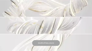 دانلود بک گراند موشن گرافیک منحنی سفید Elegant Flowing White Curves Pack