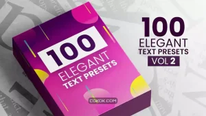 دانلود پریست متن افترافکت Elegant Text Presets Vol2