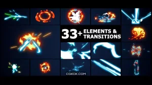 پروژه پریمیر افکت کارتونی Elements And Transitions