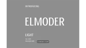 دانلود فونت انگلیسی ساده ELMODER LIGHT