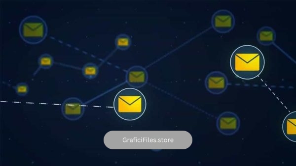 دانلود فوتیج ایمیل Email Network Link Connection Loop