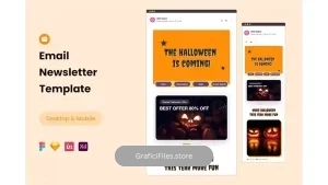 دانلود قالب خبرنامه ایمیل Email Newsletter Template 4