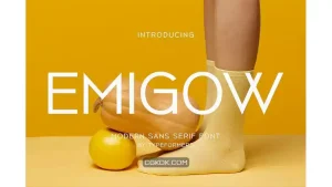 دانلود فونت انگلیسی ساده Emigow – Modern Sans Serif