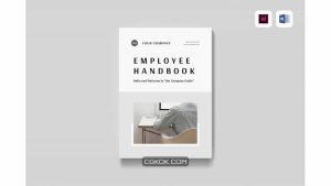 دانلود قالب آماده ورد کتاب راهنمای کارمندان Employee Handbook | MS Word & Indesign