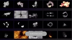 دانلود فوتیج افکت انفجار آتش و دود Explosions, Smoke And Fire Elements
